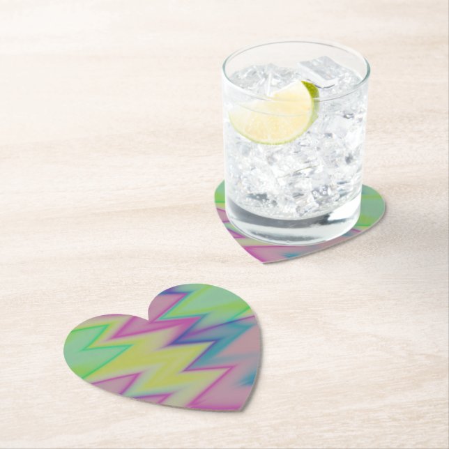 Rainbow Zigzags    Paper Coaster (Insitu)