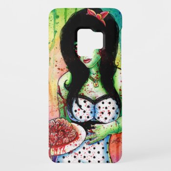Rainbow Zombie Pin Up Girl Case-mate Samsung Galaxy S9 Case by NeverDieArt at Zazzle