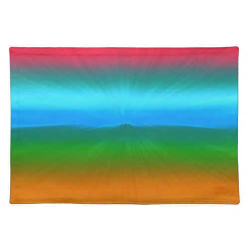 Rainbow Zoomed Stripes Cloth Placemat