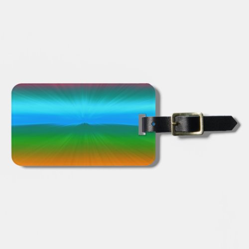 Rainbow Zoomed Stripes Luggage Tag