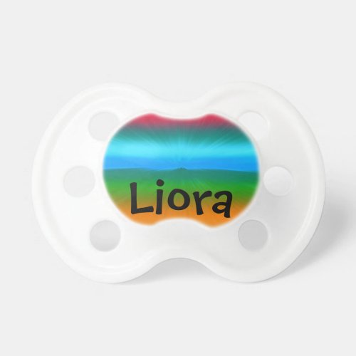 Rainbow Zoomed Stripes Pacifier