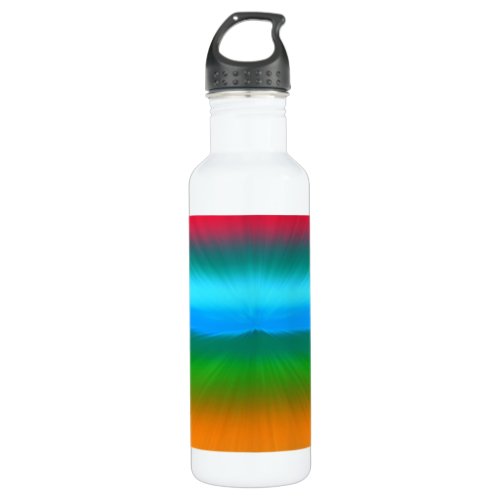 Rainbow Zoomed Stripes Stainless Steel Water Bottle