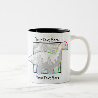 Rainbowed Dinosaur Mug