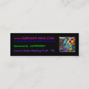 rainbowlight, www.GLBTLIGHT.NING.COM, A  Social... Mini Business Card