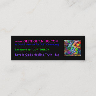 rainbowlight, www.GLBTLIGHT.NING.COM, A Social... Mini Business Card