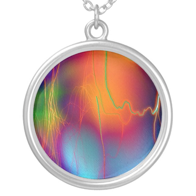 rainbowlightning silver plated necklace (Front)