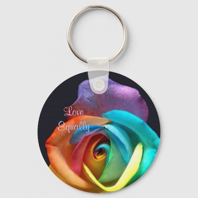 rainbowrose, LoveEqually Keychain (Front)
