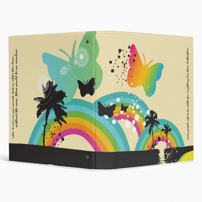 Rainbows and Butterflies Binder (Background)