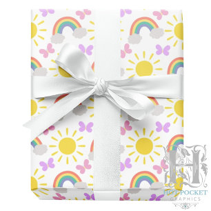 Rainbows and Butterflies Gift Wrapping Paper