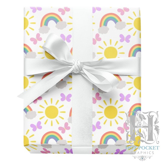 Rainbows and Butterflies Gift Wrapping Paper (Creator Uploaded)