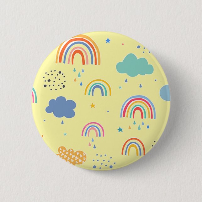 Rainbows and clouds button (Front)