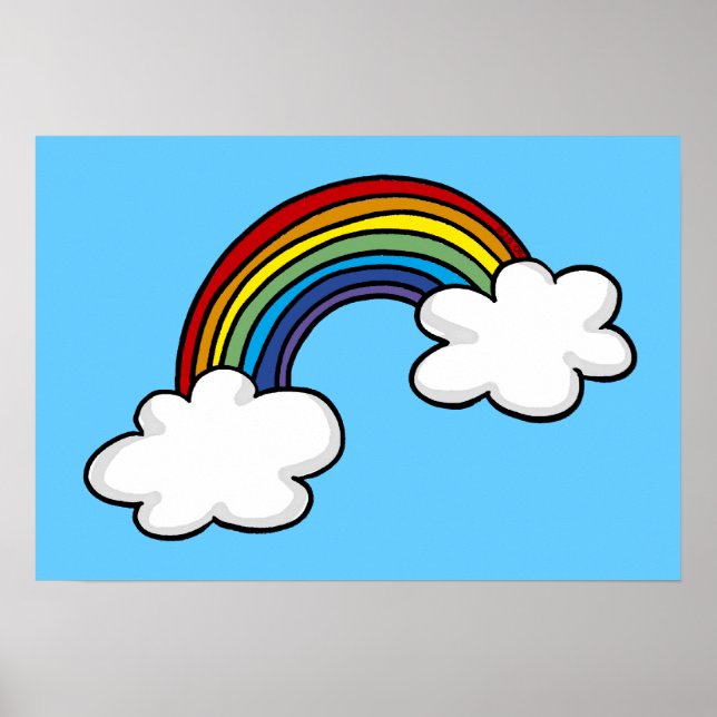 Rainbows and clouds poster (Front)