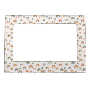 Rainbows and flowers magnetic frame
