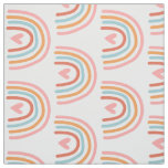 Rainbows and Hearts Fabric