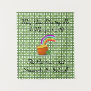 Rainbows And Shamrocks Tapestry