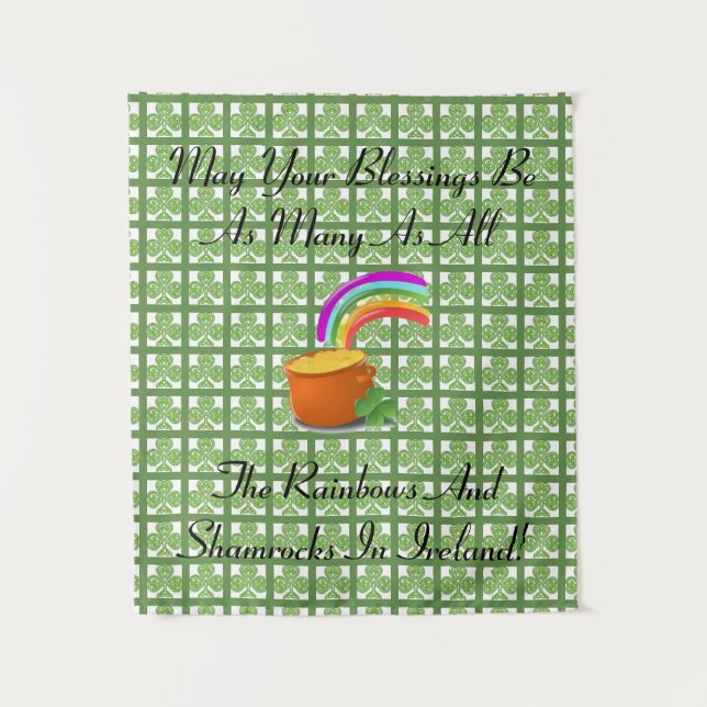Rainbows And Shamrocks Tapestry (Front)