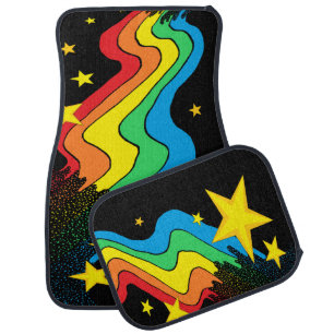 Rainbows and Stars Car Floor Mat