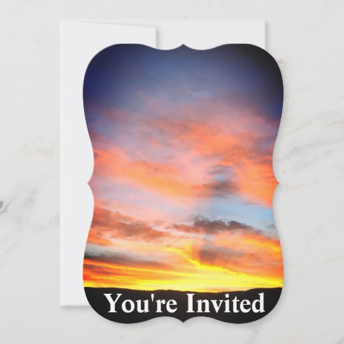Rainbows and Sunset invitation