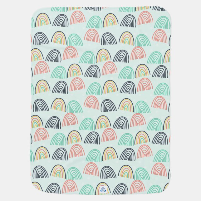 Rainbows and Unicorns Baby Blanket (Back)