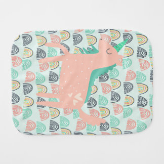 Rainbows and Unicorns Baby Burp Cloth