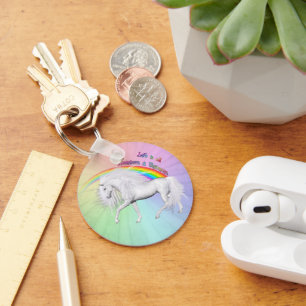 Rainbows and Unicorns Keychain