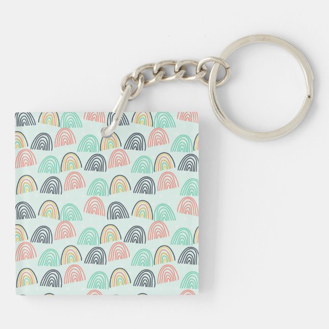 Rainbows and Unicorns Keychain (Back)