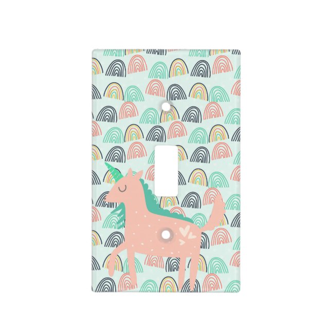 Rainbows and Unicorns Light Switch Cover (Front)