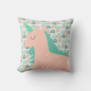 Rainbows and Unicorns Throw Pillow