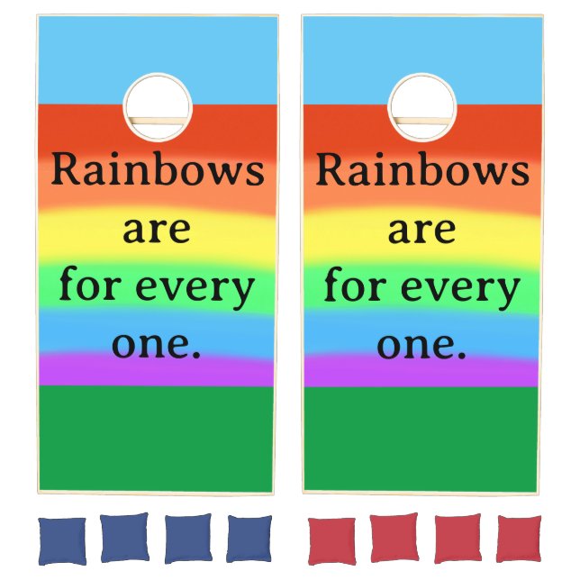 Rainbows are for every one, rainbow cornhole games (Set)