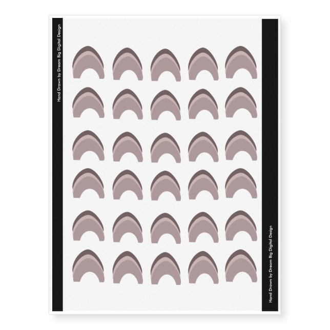 Rainbows Bohemian Hand Drawn Temporary Tattoos (Front)