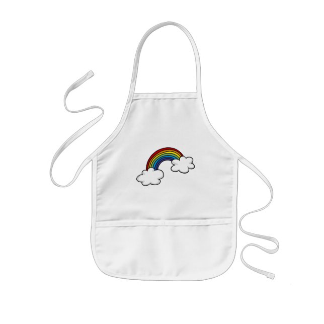 Rainbows & clouds kids' apron (Front)