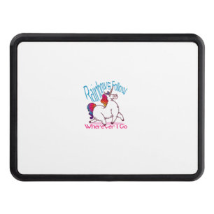 Rainbows Follow Wherever I Go Fantasy Funny Unicor Hitch Cover