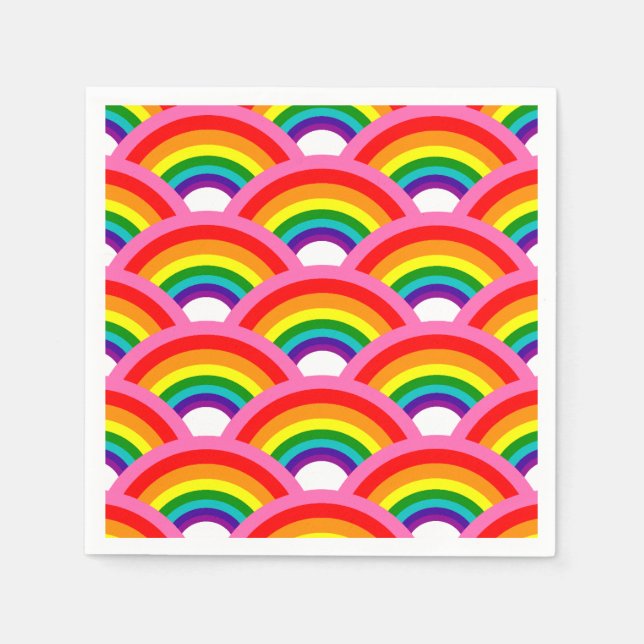 Rainbows Forever Pattern Napkins (Front)