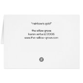 rainbow's gold cards (Back Horizontal)
