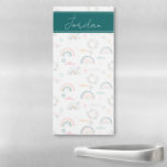 Rainbows &amp; Hearts Pattern Magnetic Notepad