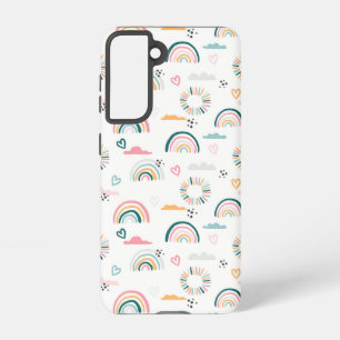 Rainbows & Hearts Pattern Samsung Galaxy S21 Case
