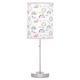 Rainbows & Hearts Pattern Table Lamp