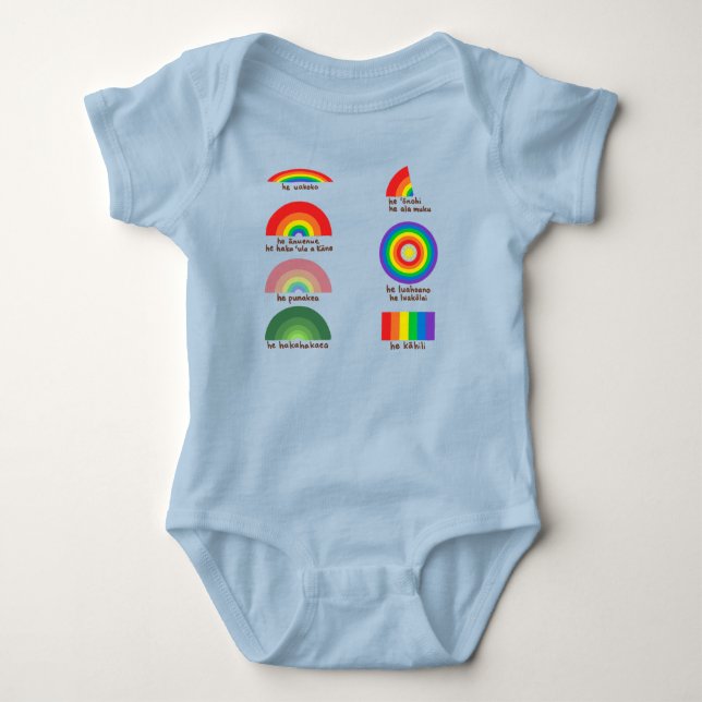 Rainbows in Hawaiian Baby Bodysuit (Front)