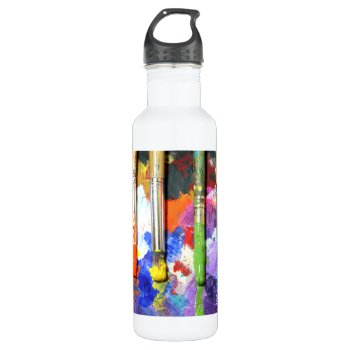 Rainbows In Progress Photography Stainless Steel Water Bottle by time2see at Zazzle
