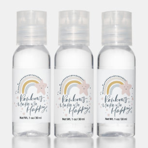 Rainbows Make Me Happy Abstract Boho Hand Sanitizer