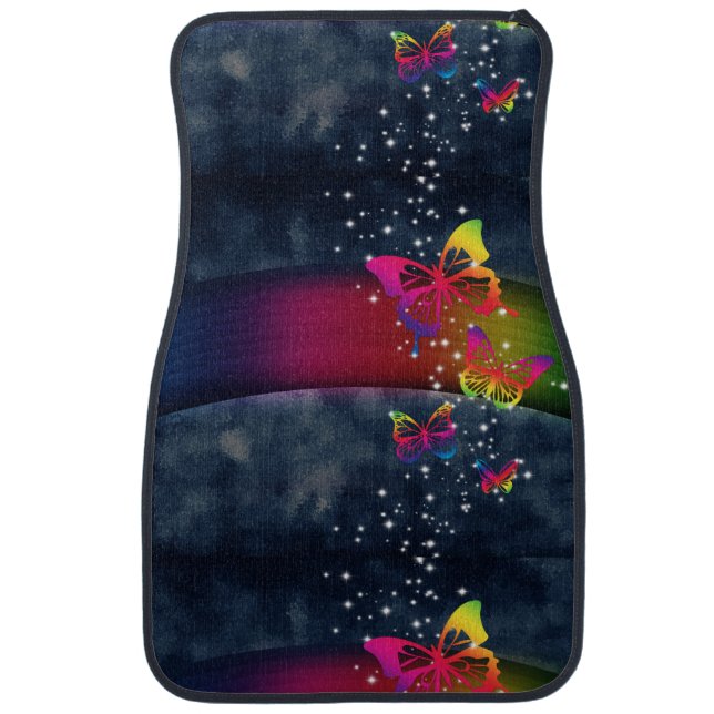 Rainbows n Butterflies Car Mat (Front)