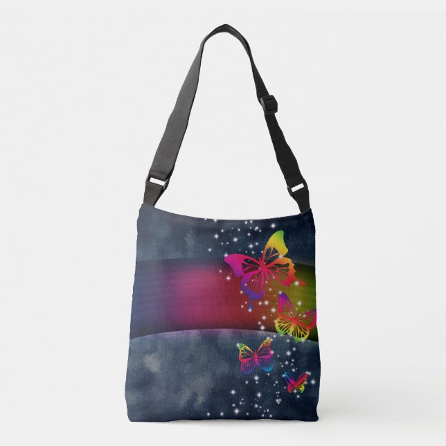 Rainbows n Butterflies Crossbody Bag (Front)
