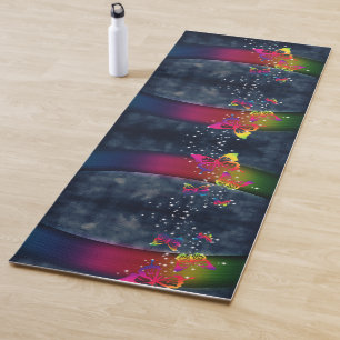 Rainbows n Butterflies Yoga Mat