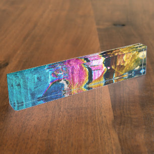 Rainbows of Stone  Desk Name Plate