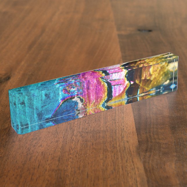 Rainbows of Stone  Desk Name Plate (Side)