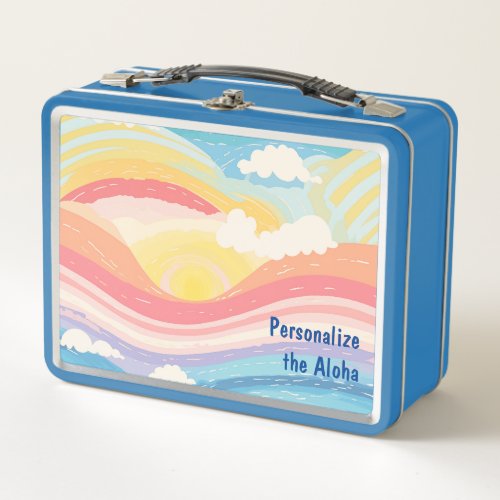 Rainbows Over the Ocean at Sunrise  Metal Lunch Box