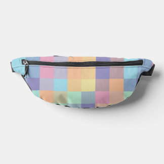 Rainbows Pastel Colors Buffalo Check Plaid 90s Fanny Pack