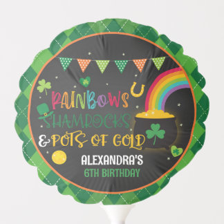 Rainbows, Shamrocks & Pots of Gold (B)  Paper Plat Balloon