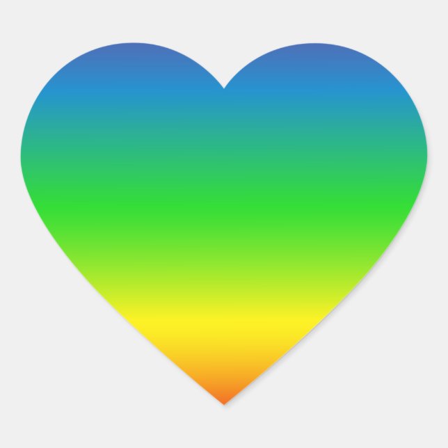 Rainbows! Show Your Love! Heart Sticker (Front)