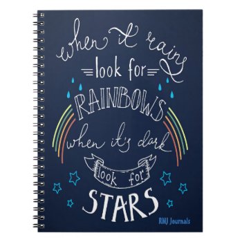 Rainbows & Stars - Spiral Journal by RMJJournals at Zazzle